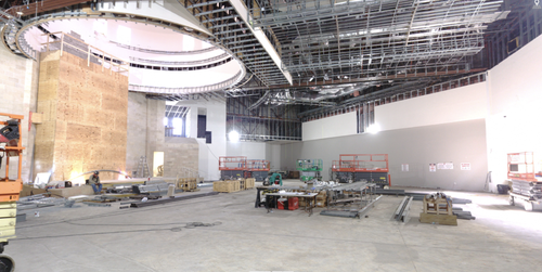 3D point cloud model of an industrial warehouse space